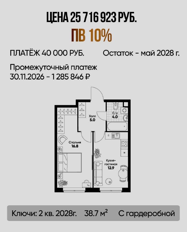 Бизнес-класс в Богородском р-не с ПВ -10% и платежами от 40 000₽🔥